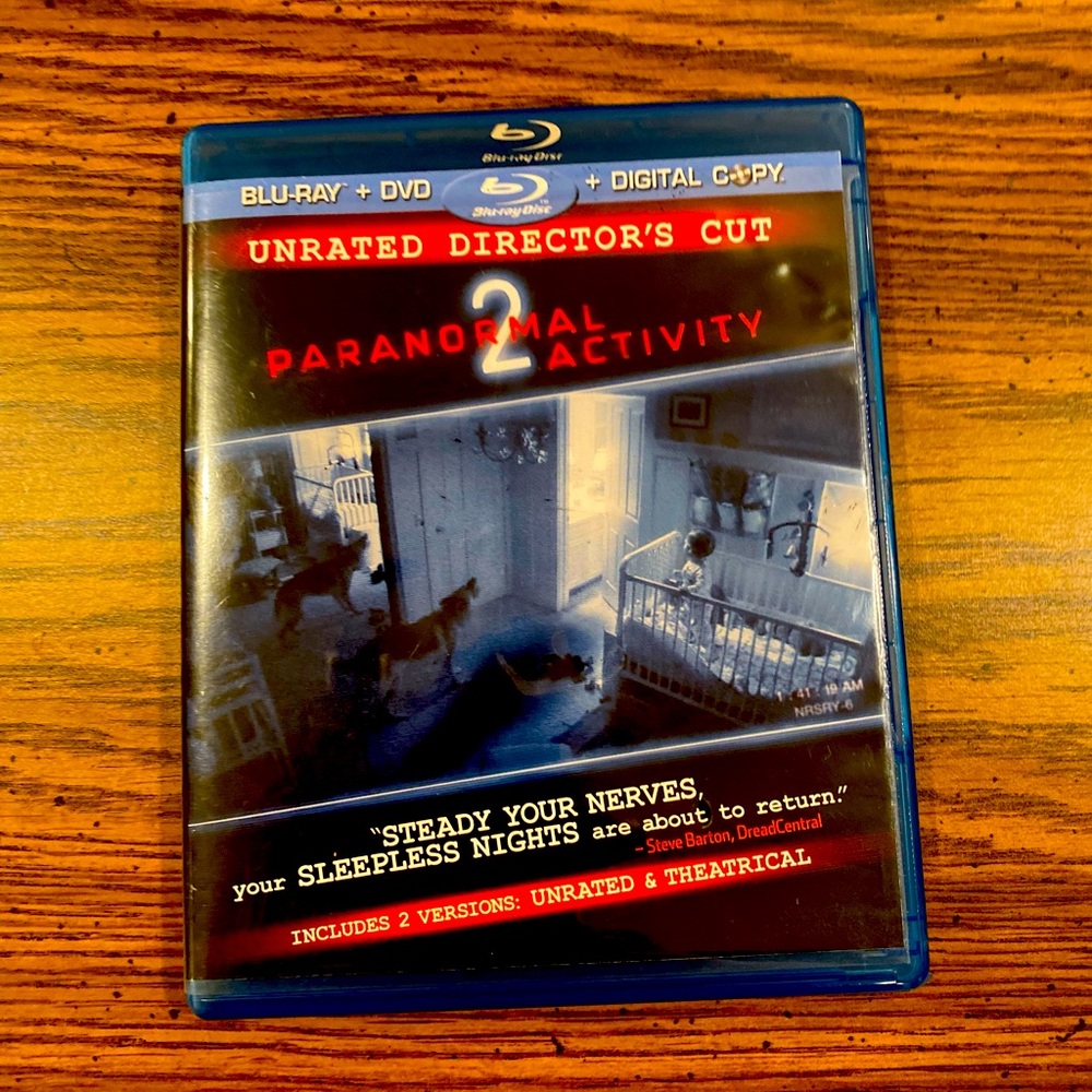 Paranormal Activity 2 BluRay Unrated Directors cut